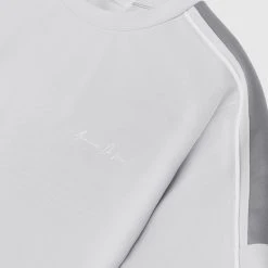 Man T-Shirts SHORTS SETS Piped T-Shirt - Grey