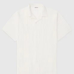 Man Shirts Pleated Shirt - Cream