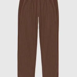 Man Casual Trousers Pleated Trousers - Brown