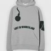 Man Hoodies Lost In Wonderland Hoodie - Grey / Green