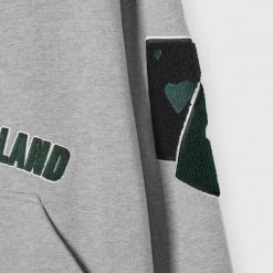 Man Hoodies Lost In Wonderland Hoodie - Grey / Green