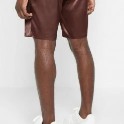 Man Shorts Satin Shorts - Brown