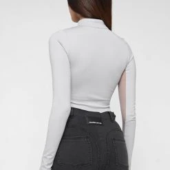 Woman Tops BODYSUITS Manière De Voir Long Sleeve Bodysuit - Grey