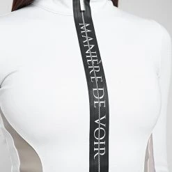 Woman Tops BODYSUITS Manière De Voir Long Sleeve Bodysuit - White