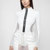 Woman Tops BODYSUITS Manière De Voir Long Sleeve Bodysuit - White