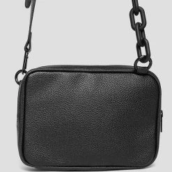Man Accessories Matte Chain Crossbody Bag - Black