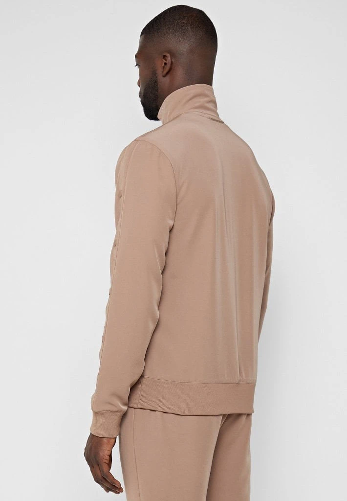 Man Tracksuit Tops TRACKSUITS Matte Popper Track Jacket - Beige