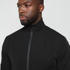 Man Tracksuit Tops Matte Popper Track Jacket - Black TRACKSUITS