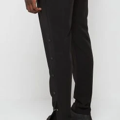 Man Tracksuit Bottoms TRACKSUITS Matte Popper Track Pants - Black