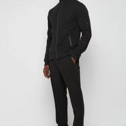 Man Tracksuit Bottoms TRACKSUITS Matte Popper Track Pants - Black