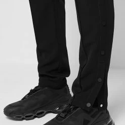 Man Tracksuit Bottoms TRACKSUITS Matte Popper Track Pants - Black