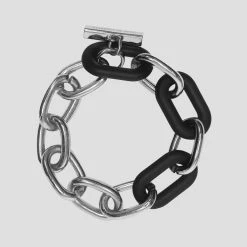Woman Jewellery Matte & Silver Bracelet - Black