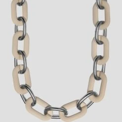 Woman Jewellery Matte & Silver Necklace - Beige