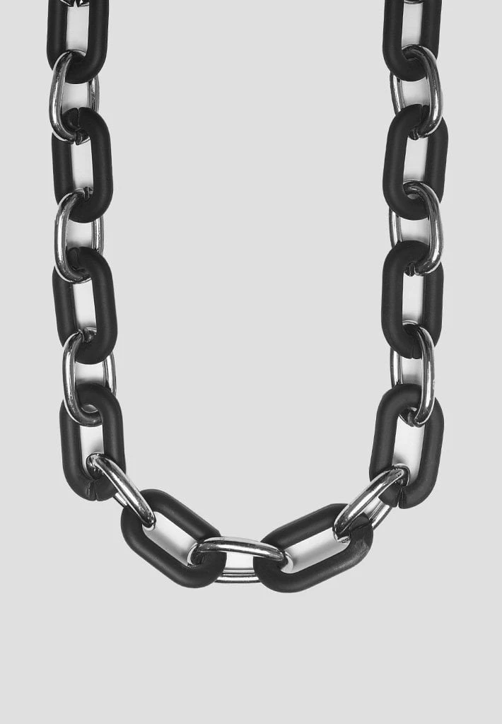 Woman Jewellery Matte & Silver Necklace - Black