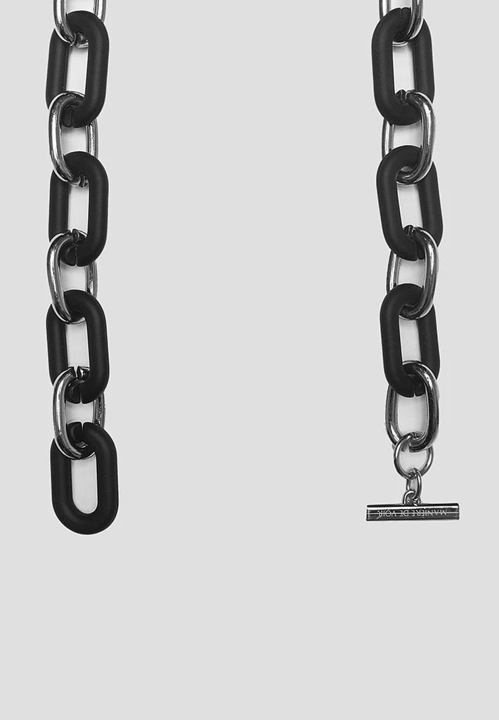 Woman Jewellery Matte & Silver Necklace - Black