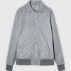 Man Jackets Melange Harrington Jacket - Grey CO-ORDS