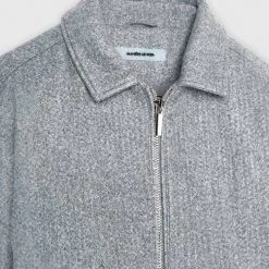 Man Jackets Melange Harrington Jacket - Grey CO-ORDS