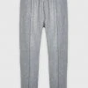 Man Casual Trousers Melange Pintuck Trousers - Grey