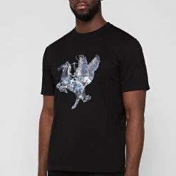 Man T-Shirts T-SHIRTS & TOPS Glass Winged Stallion T-Shirt - Black