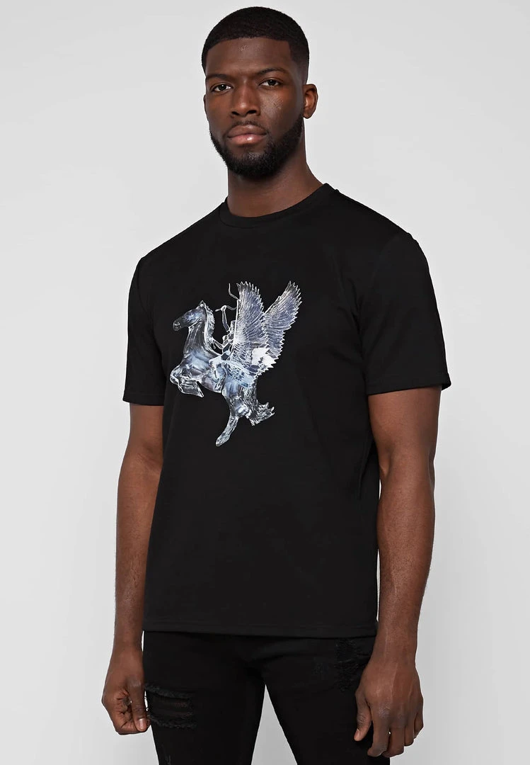 Man T-Shirts T-SHIRTS & TOPS Glass Winged Stallion T-Shirt - Black