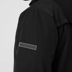 Man Jackets Hooded Zip Through Jacket - Black