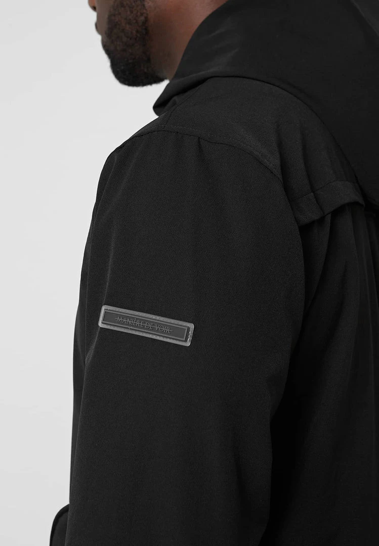 Man Jackets Hooded Zip Through Jacket - Black