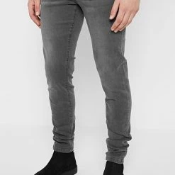 Man Denim Jeans - Stonewash Grey