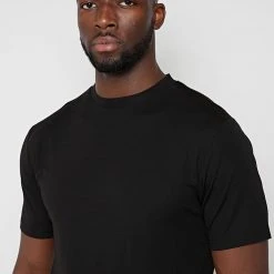 Man T-Shirts Mercerised Cotton T-Shirt - Black