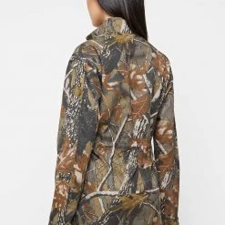 Woman Dresses Nature Print Military Dress - Khaki