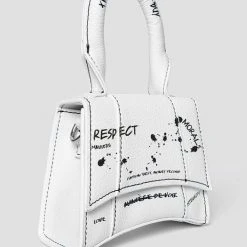 Woman Accessories Miniature Graffiti Bag - White