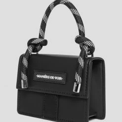 Woman Accessories Miniature Rope Handle Gum Bag - Black