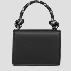 Woman Accessories Miniature Rope Handle Gum Bag - Black