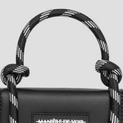 Woman Accessories Miniature Rope Handle Gum Bag - Black