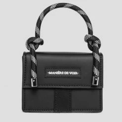 Woman Accessories Miniature Rope Handle Gum Bag - Black