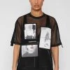 Woman Tops Monroe Mesh Oversized T Shirt - Black