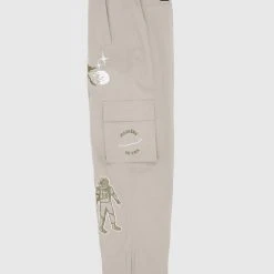 Man Casual Trousers Astronaut Multi-Pocket Cargo Pants - Taupe