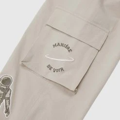 Man Casual Trousers Astronaut Multi-Pocket Cargo Pants - Taupe