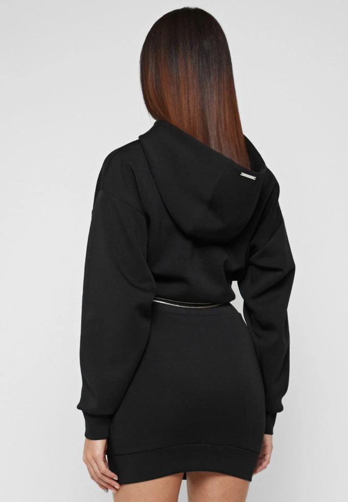 Woman Dresses Neoprene Jumper Dress With Chain - Black