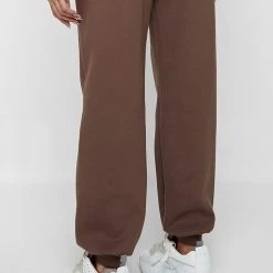 Woman Tracksuits Neoprene Oversized Joggers - Brown