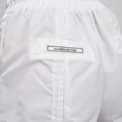 Woman Trousers Nylon Bungee Ruched Cargo Pants - Off White