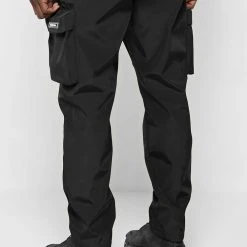 Man Casual Trousers Nylon Cargo Pants - Black