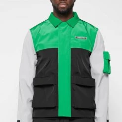 Man Jackets Nylon Harrington Jacket - Green