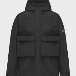 Man Jackets Nylon Cargo Anorak - Black