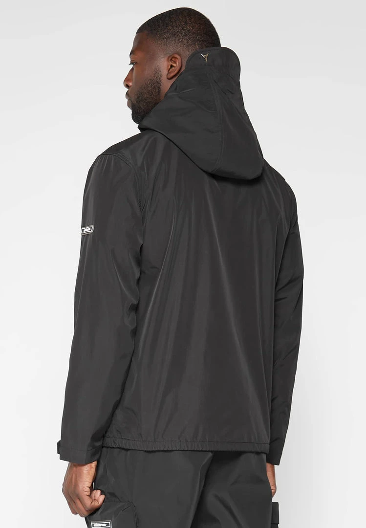 Man Jackets Nylon Cargo Anorak - Black