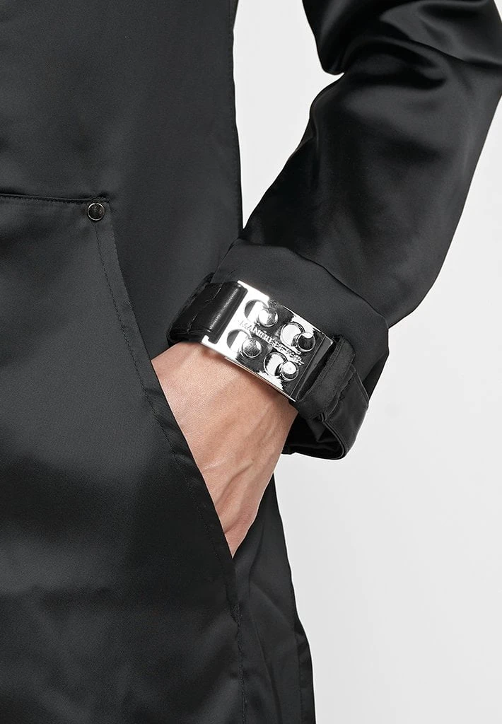 Woman Dresses Oversized Satin Blazer Dress - Black