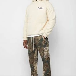 Man Casual Trousers CARGO PANTS Paint Splatter Camo Cargos Pants - Camo