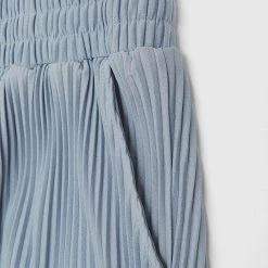 Man Shorts Pleated Shorts - Steel Blue