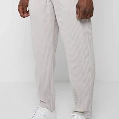 Man Casual Trousers Pleated Trousers - Ice Grey