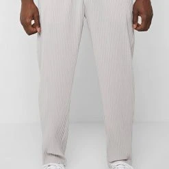 Man Casual Trousers Pleated Trousers - Ice Grey