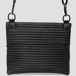 Man Accessories Pleated Cross Body Bag - Black